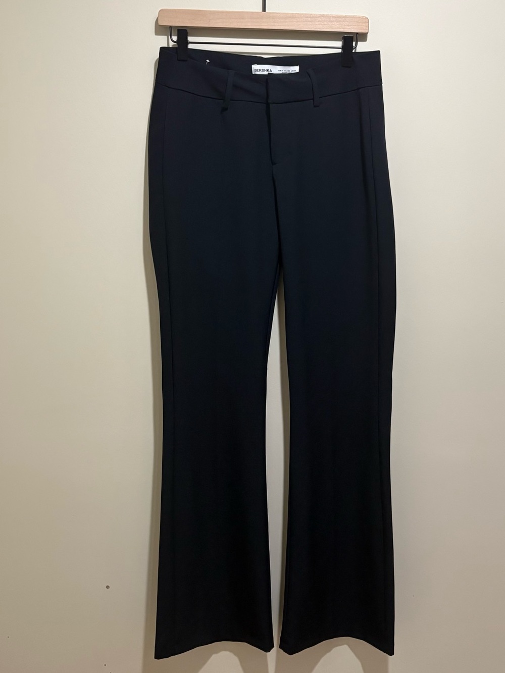 Bershka Black Women's Tailored Flare Pants